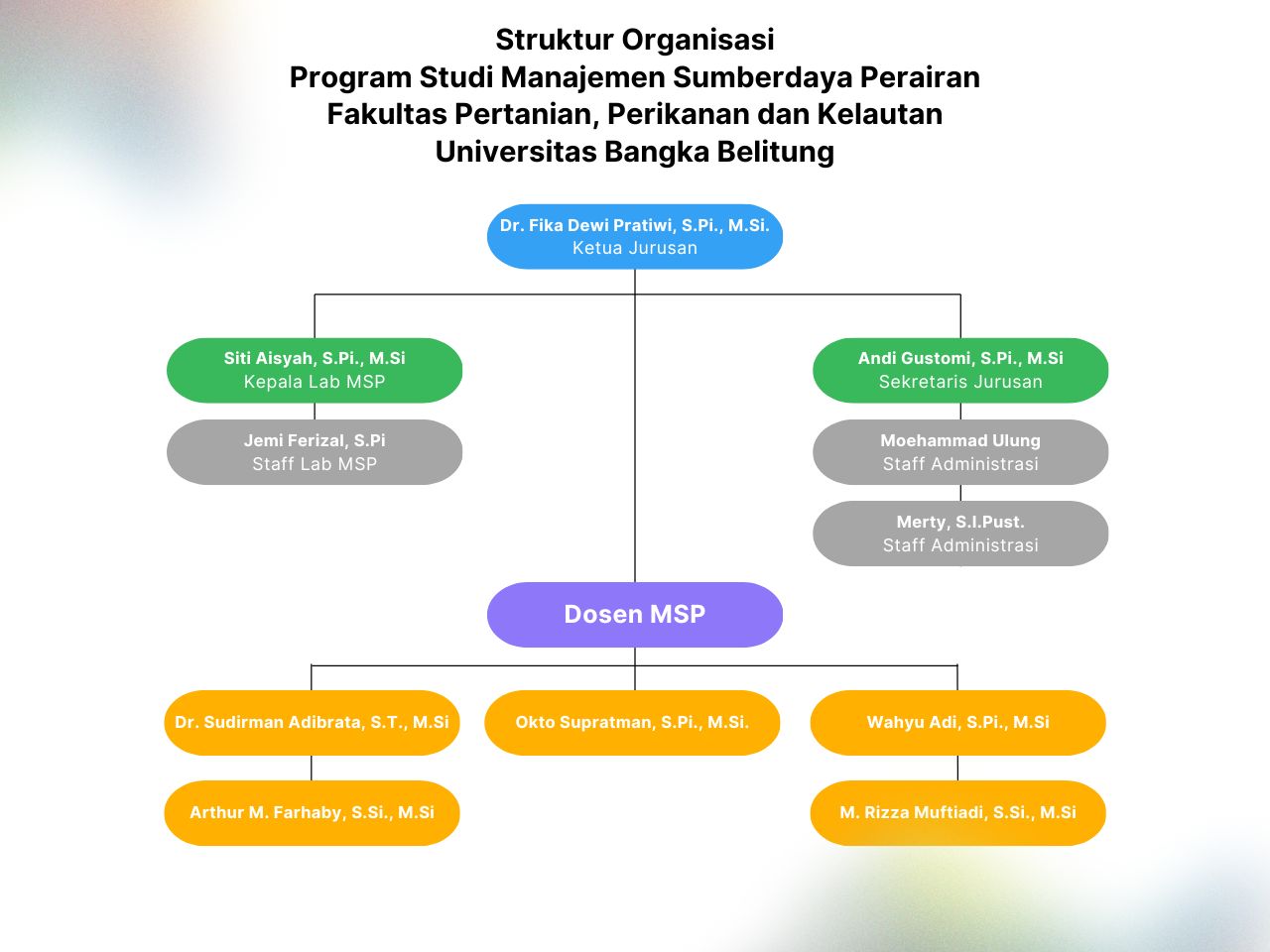 struktur organisasi MSP UBB